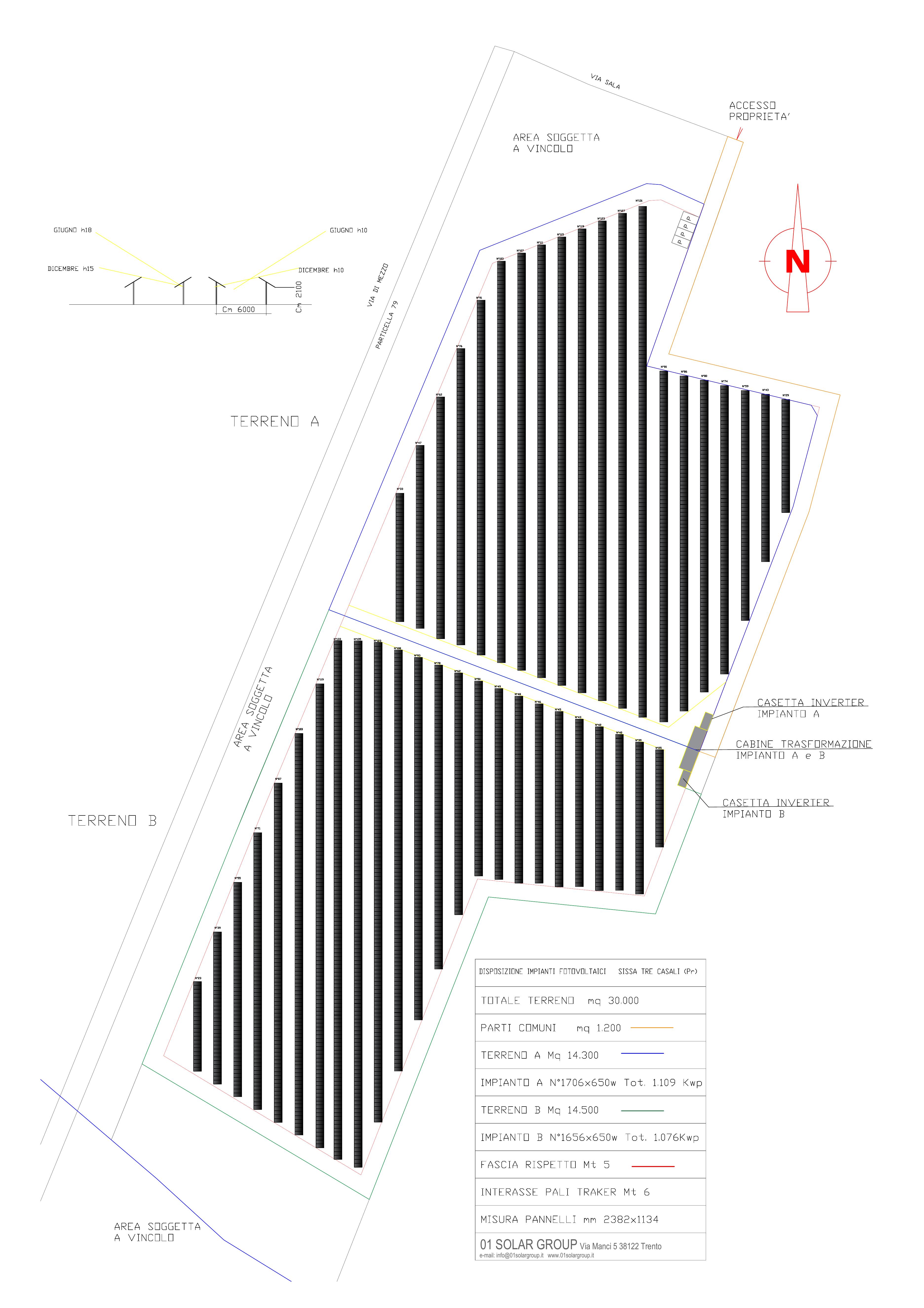 Caso studio Sissa Tre Casali: simulazione di impianto fotovoltaico da 999 kWp